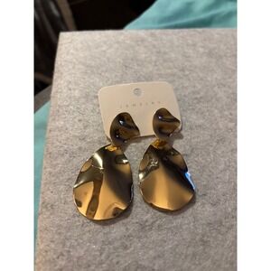 Earrings Gold-tone Abstract Drop